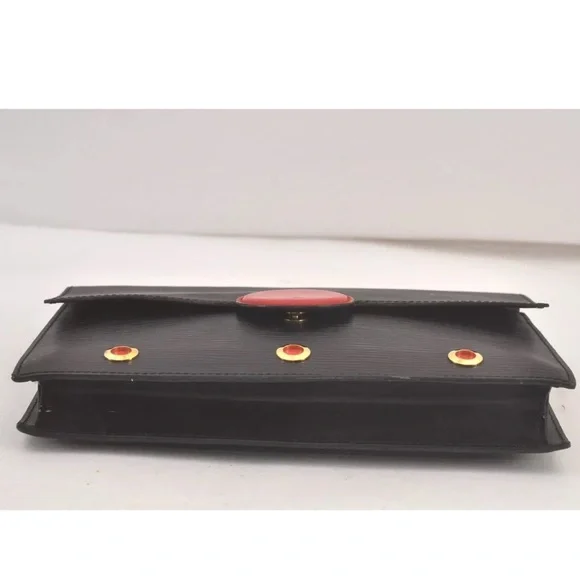 Louis Vuitton LV Black Épi Hublot Clutch Bag with COA  EUC - Picture 9 of 16